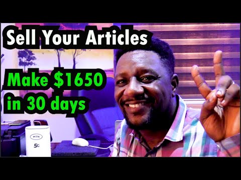 Earn $1650 Writing Articles Online – Sell your articles on…