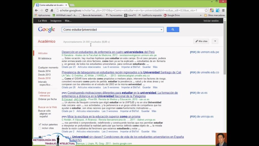 Palabras clave y busqueda avanzada en google academico