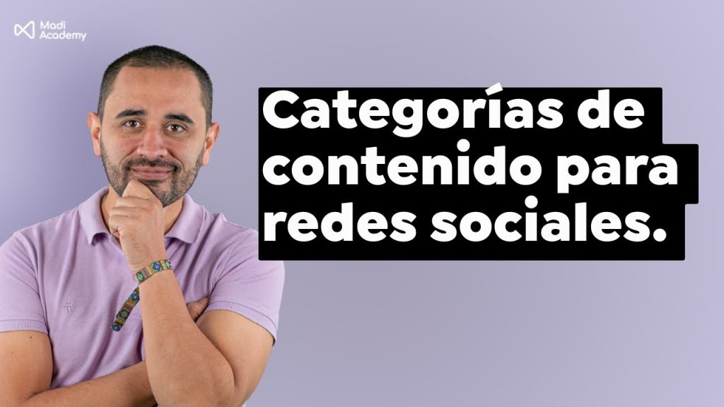 Categorías de contenido para redes sociales / marketing de…