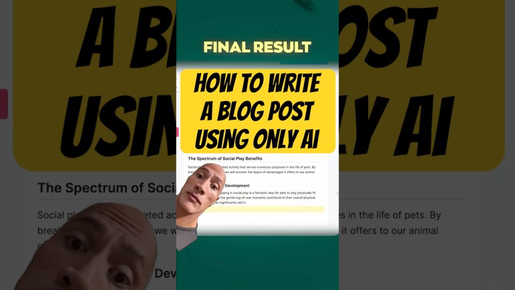 How to write a blog post With AI