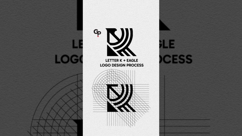 Minimalist Logo Design Process | Letter K + Eagle Logo |…