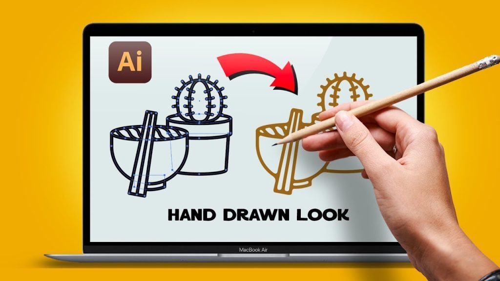 How to create a hand drawn look in Adobe Illustrator