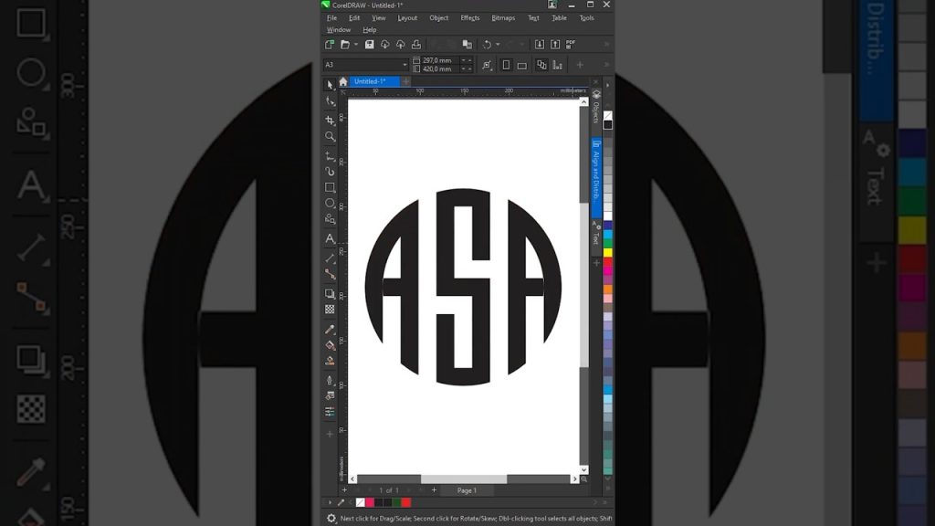 Como criar um logo minimalista com circulo e grid no Corel…
