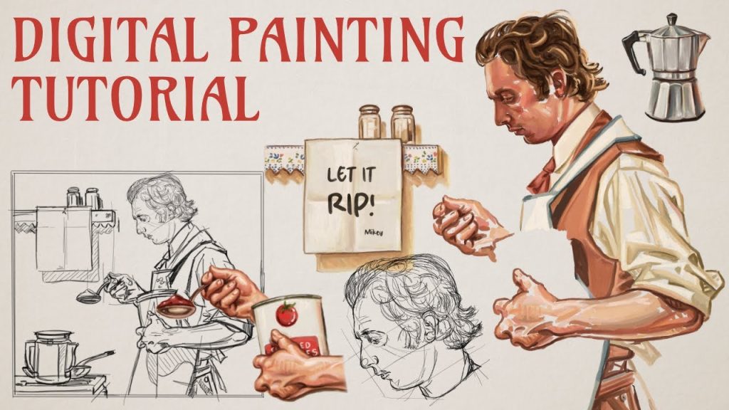 Painting Carmy in the style of J.C. Leyendecker | Step by…