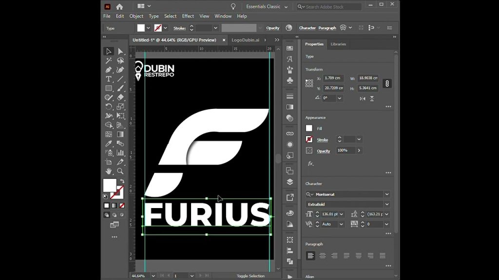 Proceso de creación de logo minimalista