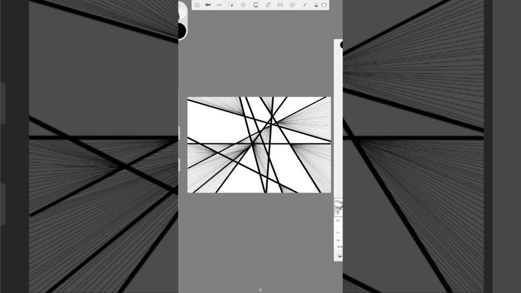 Random Geometric Line Pattern Drawing – Black Minimal Line…