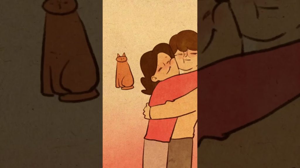 A couple who love each others so much.  #puuung #animation…