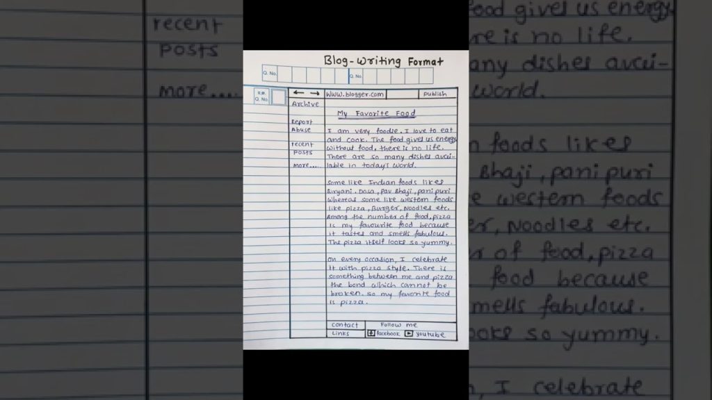 BLOG WRITING FORMAT ||#blogwriting#class11 …
