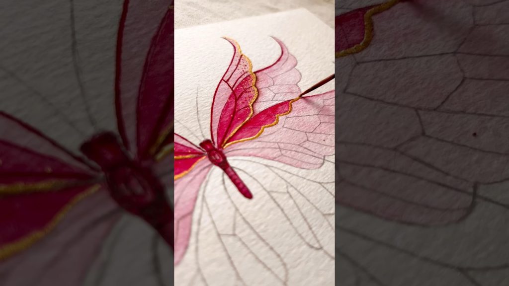 Watercolor butterfly painting! Love butterflies  #art…